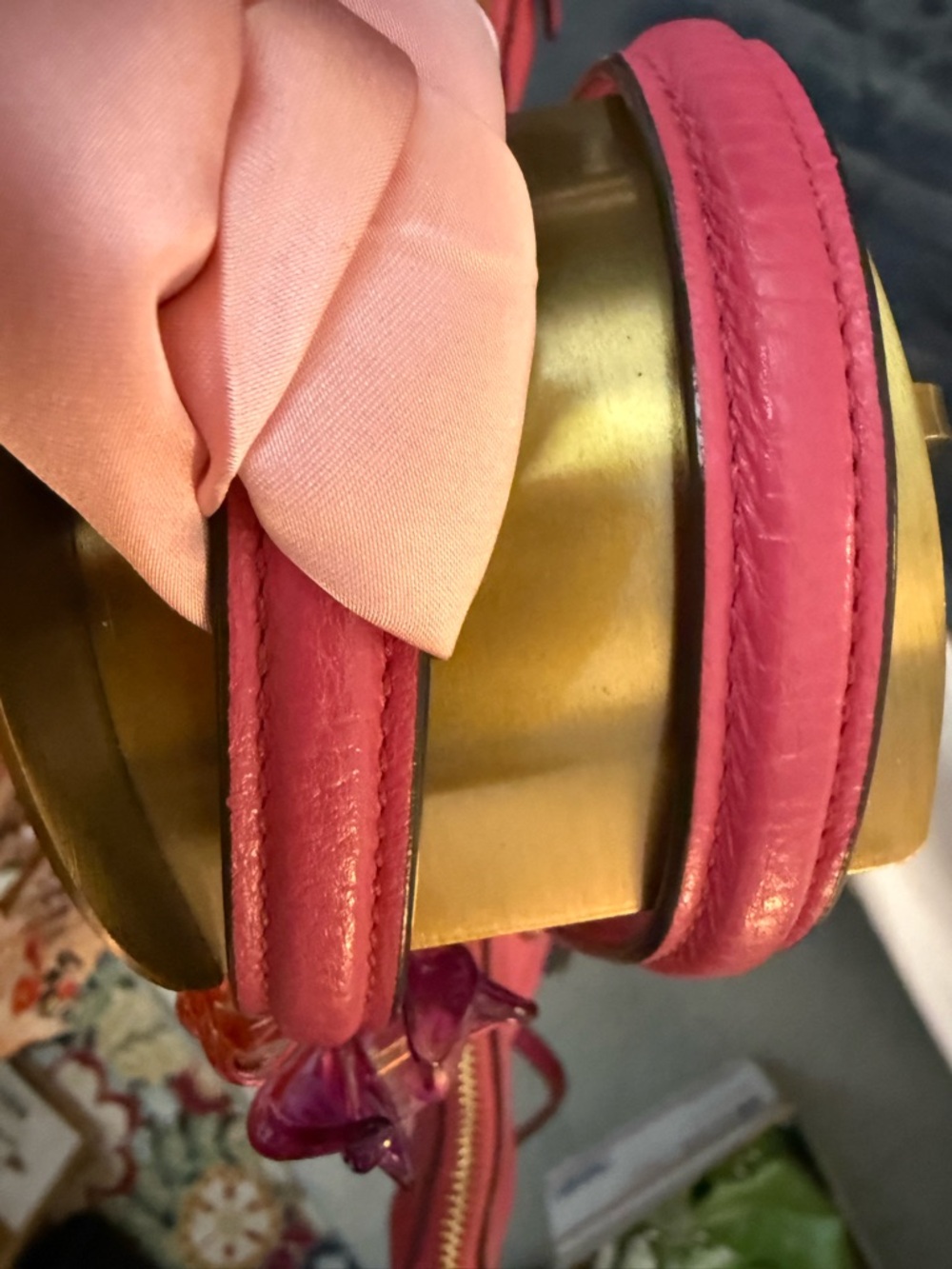 RARE Vintage Coach Small Kelsey Satchel in Fuchsia Pebble Leather - Picture 4 of 11